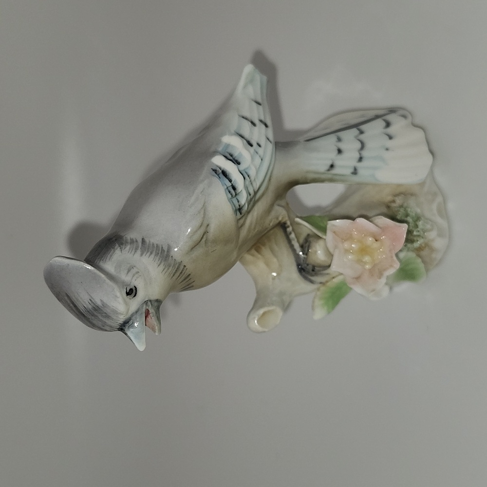 Vintage Napcoware Porcelain Blue Jay Figurine - Hand Painted Japan #1923
